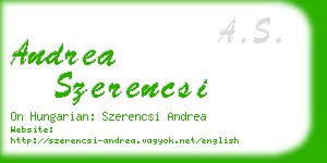 andrea szerencsi business card